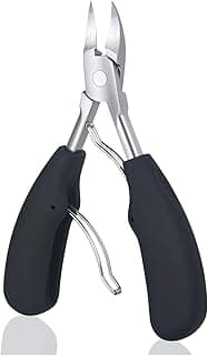 URAQT Obcinacz do paznokci u stóp, precyzyjne obcinacze do paznokci, obcinacz do grubych lub wrośniętych paznokci, nożyczki do skórek ze stali nierdzewnej, szczypce do paznokci, z pokrywą ochronną